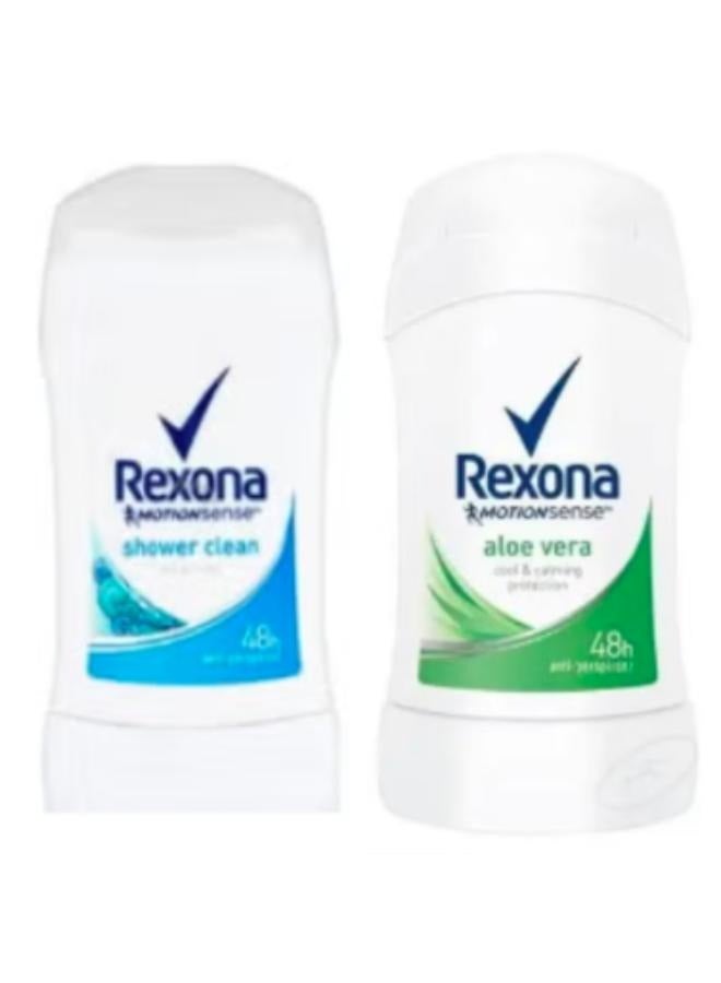 Rexona One piece Rexona Shower Clean Deodorant for Women 40ml + One Piece Rexona Aloe Vera Deodorant 40ml - Image 1