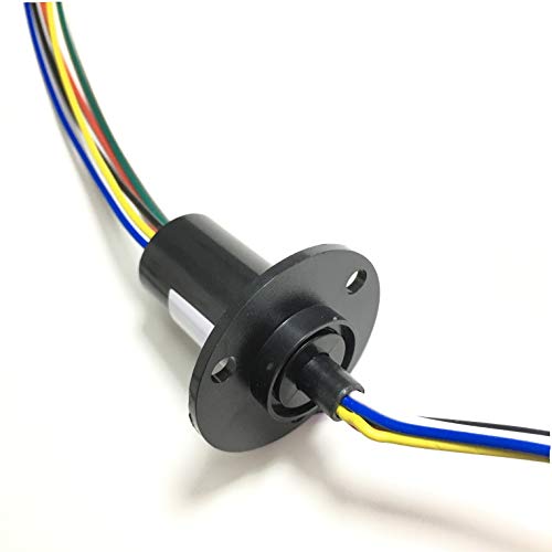 Taidacent 6 Wires12 Wires 2A 5A 10A 15A 20A 30A Collector Ring Rotary Electrical Contact Electrical Slip Ring Joint Rotary Connector (6 Wires 10A) - Image 1