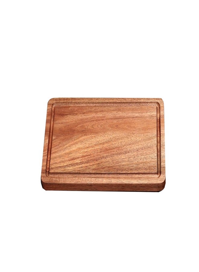 nabreeli Bamboo Cutting Board Durable Wood Cutting Boards for Kitchen with Deep Juice Grooves Built-in Handles Ideal Charcuterie Chopping for Meat, Vegetables and Fruits Ideal Kitchen Gifts(S) - Image 2