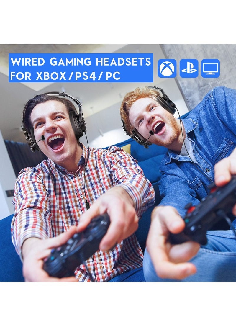 ون أوديو سماعات رأس ستيريو ستيريو سلكية من A71D مع ميكروفون وكابل كتم صوت مدمج لألعاب PS4 Xbox One PC - Image 4