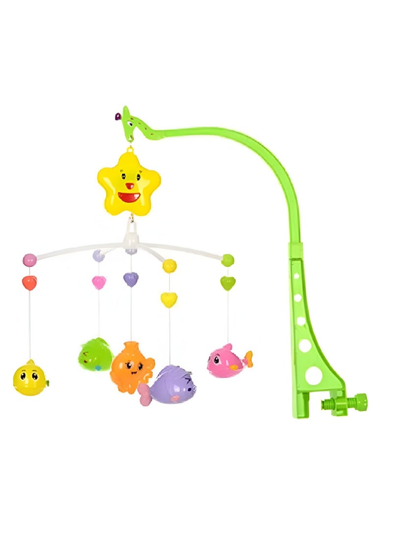 لعبة موسيقية معلقة للسرير بألعاب ملونة