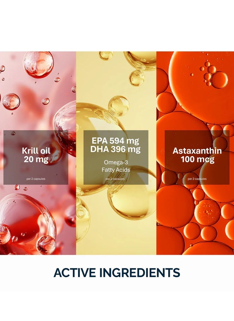 NFO - 3 Krill Oil Astaxanthin 60 Capsules - Image 1
