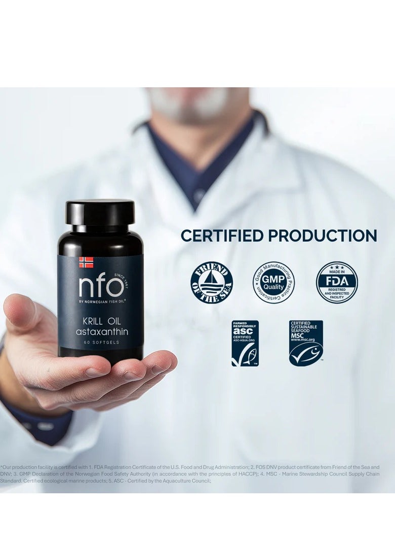 NFO - 3 Krill Oil Astaxanthin 60 Capsules - Image 1