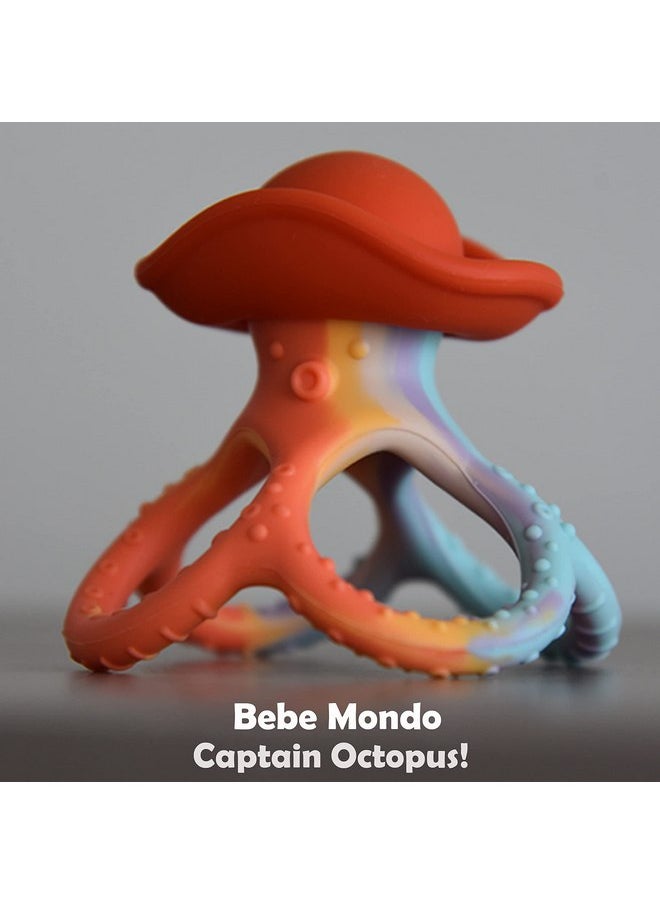 Bebe Mondo - Teething Toys 3-6 Months, Teethers for Babies 3-6 6-12 Months for Teething Relief, Baby Teether Teething Toys 100% Silicone, Newborn Infant Sensory Baby Toys 0-6 Months,bebe mondo (Octopus) - Image 1
