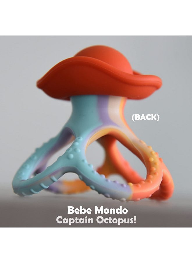 Bebe Mondo - Teething Toys 3-6 Months, Teethers for Babies 3-6 6-12 Months for Teething Relief, Baby Teether Teething Toys 100% Silicone, Newborn Infant Sensory Baby Toys 0-6 Months,bebe mondo (Octopus) - Image 1