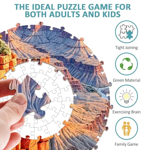 SECOGM National Parks Puzzles for Adults 1000 Pieces Round Nature Jigsaw Puzzles 1000 Pieces Impossible Difficult Hard Challenging Puzzles for Adults Art Puzzle for Home Decor 265 265in - Image 5