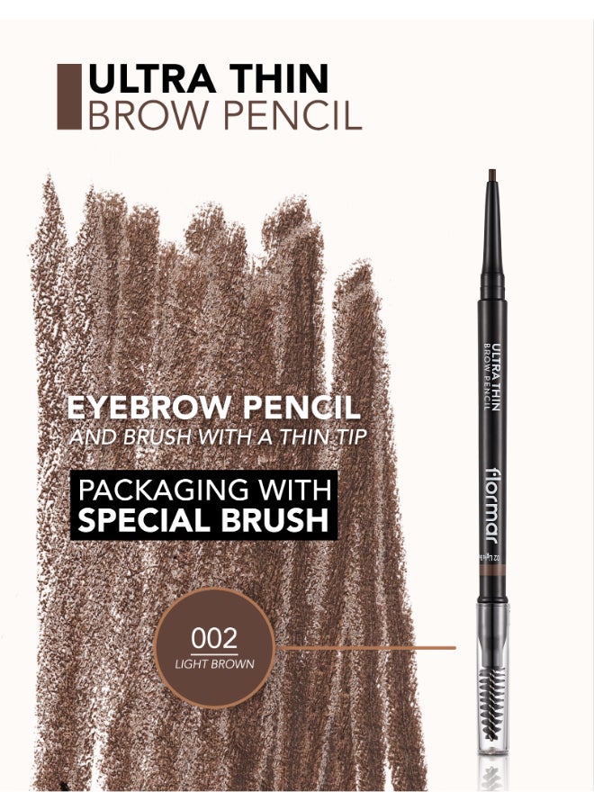 flormar Ultra Thin Brow Pencil 02 Light Brown - Image 5