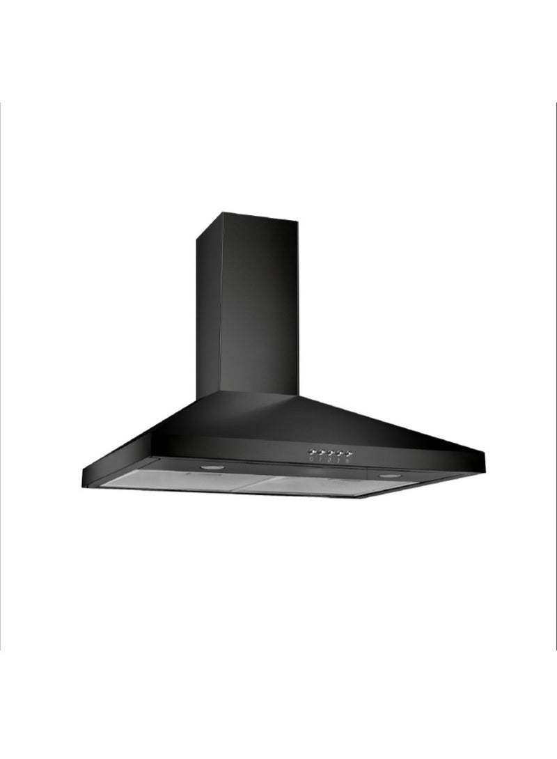 شفاط هرمي ستار واي 60 سم 3 سرعات - فلتر المنيوم - أسود - SW60CHBC