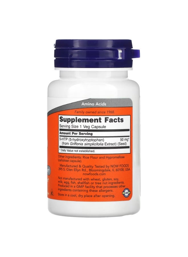 ناو 5-هيدروكسيتريبتوفان، 50 ملجم، 30 كبسولة نباتية - Image 2