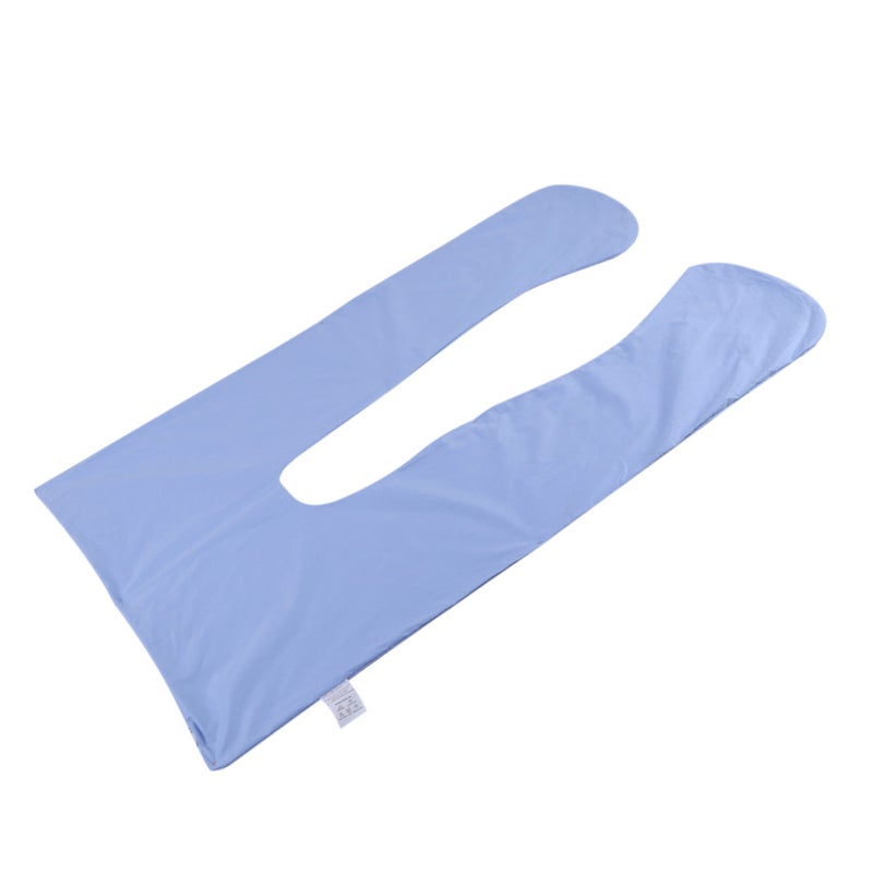 1Pc Women Pregnant Arm Body Supporter Sleeping Pillow Cover U Shape Cushion Cover (Blue) - Image 3