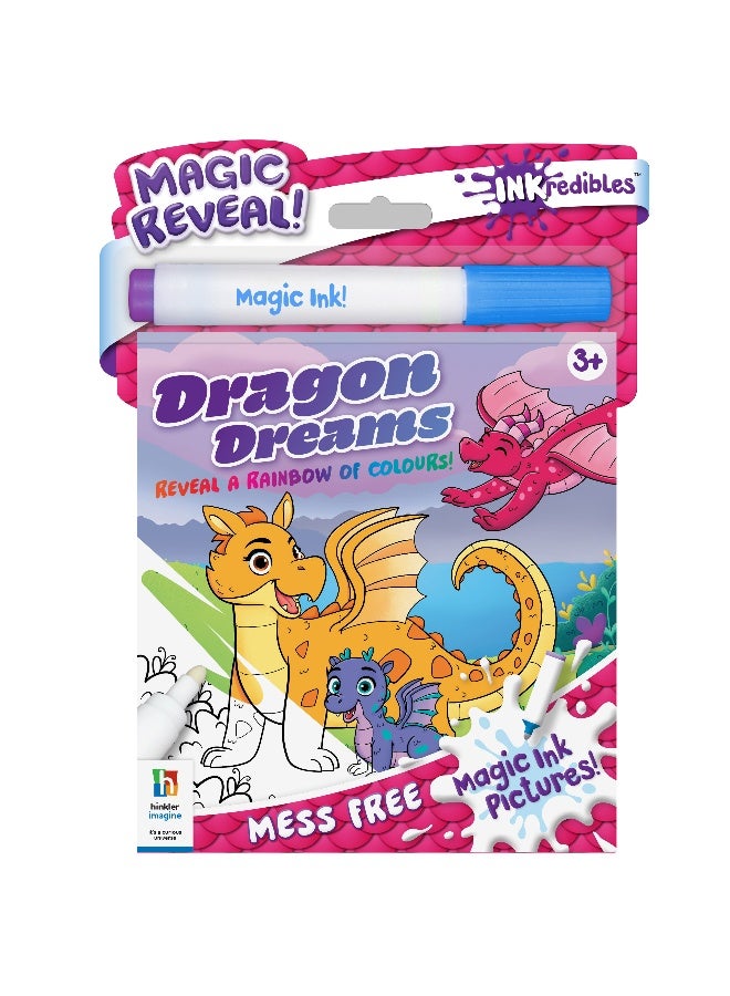Hinkler Inkredibles Magic Ink Pictures – Dragon Dreams Coloring & Activity Set - Image 1
