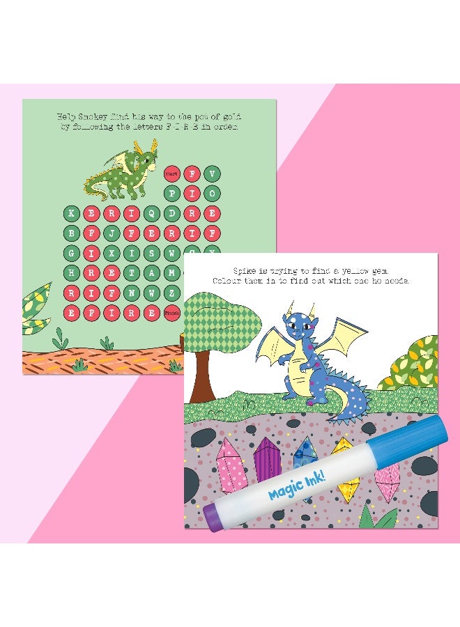 Hinkler Inkredibles Magic Ink Pictures – Dragon Dreams Coloring & Activity Set - Image 4