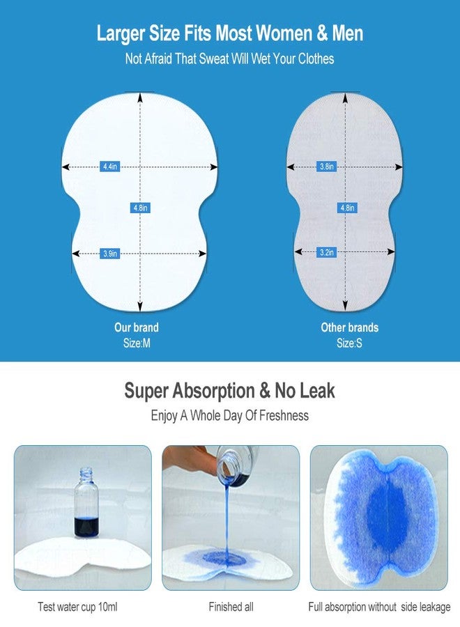 CFGROW Underarm Sweat Pads, Armpit Sweat Pads for Women and Men 【100 Packs】,Premium Sweat Shield Fight Hyperhidrosis,Disposable Underarm Pads for Sweating Women,Comfortable Unflavored, Non Visible - Image 2