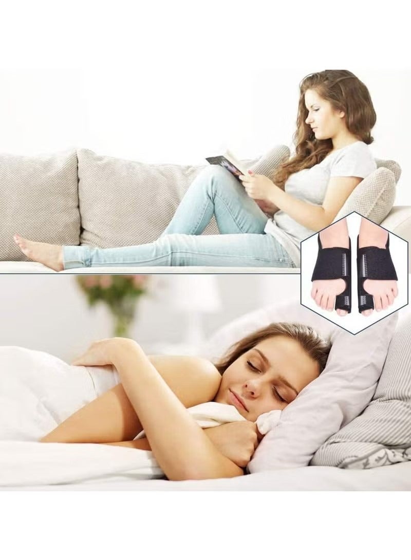 أبترين جبيرة الورم العظمية للقدم اليمنى، إصبع القدم الكبير لتصحيح أروح الإبهام، مصحح إصبع القدم المطرقة لتخفيف الألم يناسب الرجال والنساء - Image 5