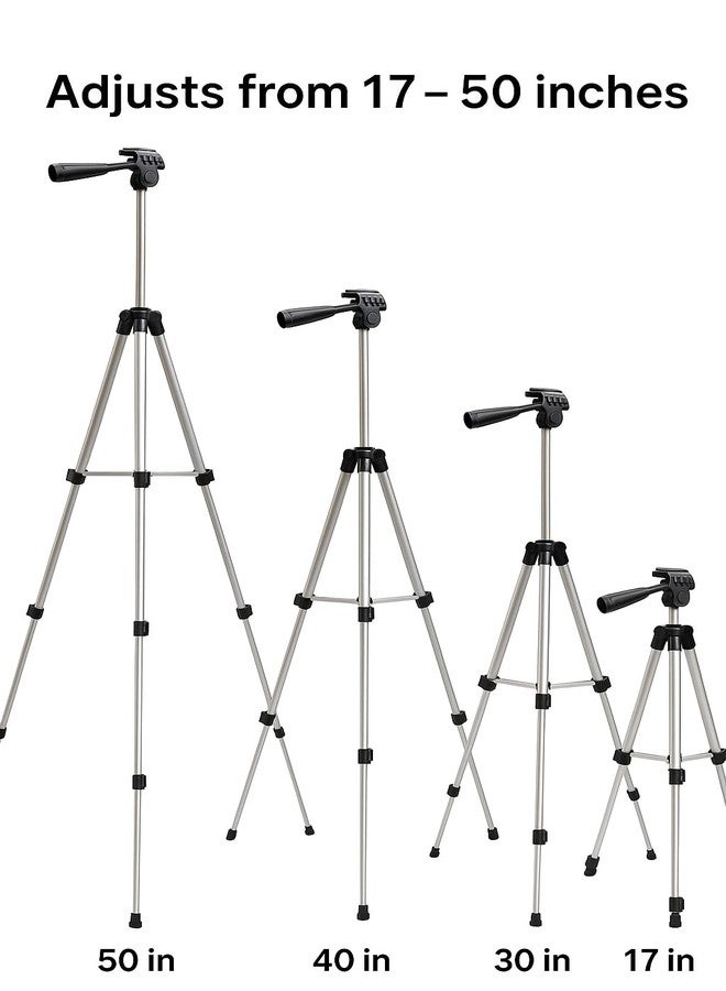 Acuvar 50" Aluminum Tripod for Phones, Cameras & Camcorders with Universal Phone Holder, Remote Shutter & Travel Bag for All Phones, iPhones, Samsung & Tripod for Cameras, Nikon Canon Sony - Image 5