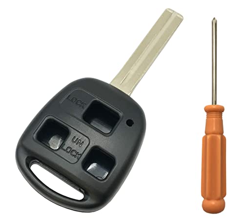Keyless Entry Replacement Key Fob Cover Case Fit for Lexus ES GS GX IS LS LX RX SC ES300 ES330 RX330 RS350 RX400h IS300 IS330 LX470 GX470 Remote Key Fob Shell With Screwdriver