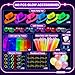 HEYTIMI 360PCS Glow in the Dark Party Supplies Light Up Party Favors with Neon Hats LED Glasses Pop Tubes Balloons 200 Glow Sticks Light Up Accessories for Hora Loca Carnival 80s Neon Party Halloween - Image 4