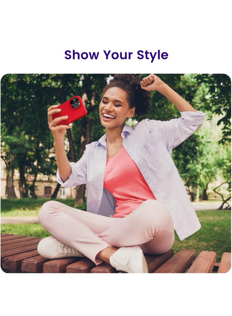 ELTRAZONE Silicone Protective Case Compatible with iPhone 14 Pro Max Soft Liquid Gel Rubber Cover Shockproof Bumper Anti-Scratch Anti-Fingerprint Anti-Drop Slim Cover for iPhone (for iPhone 14 Pro Max) - Image 5