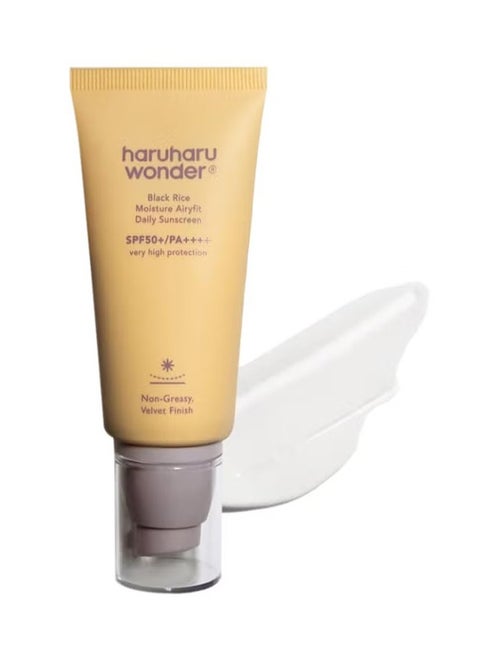 رطوبة الأرز الأسود الرطب الهواء اليومي الواقي من الشمس، SPF50+/PA++++ حماية عالية جدا، غير دهني المخمل Finish، 50 مل/1.69 fl.oz