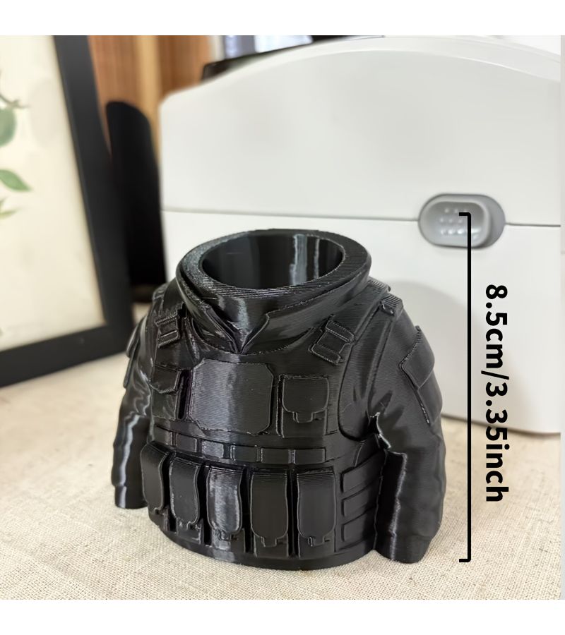 Black Tactical Vest Pen Holder Desktop Organizer Creative Gift - Image 2
