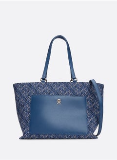 Tommy Hilfiger Plus TH Monogram Jacquard Canvas Tote  - Image 1