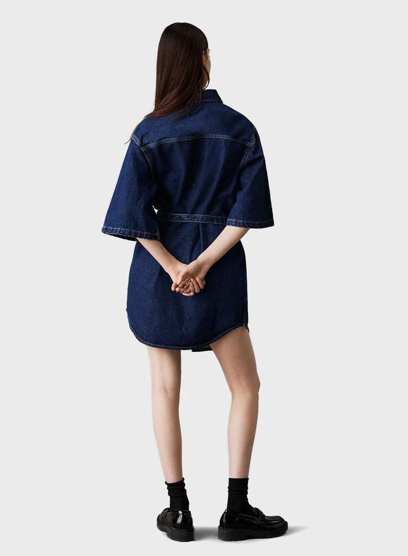 Calvin Klein Jeans Belted Denim Dress