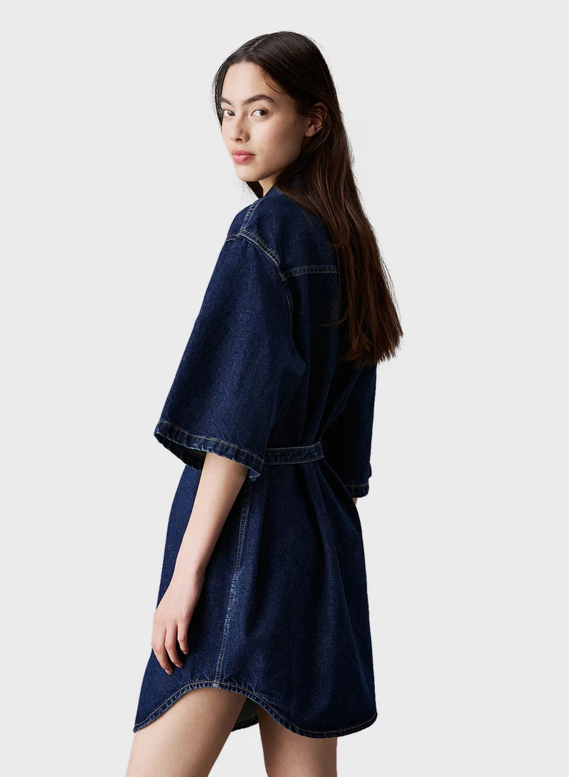 Calvin Klein Jeans Belted Denim Dress