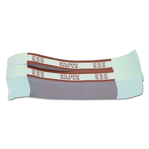 MMF Industries Currency Straps for Fifties, 5000 Dollar Capacity, 1.25 Inch Width, 1000 Straps per Box, Brown (216070I09) - Image 5