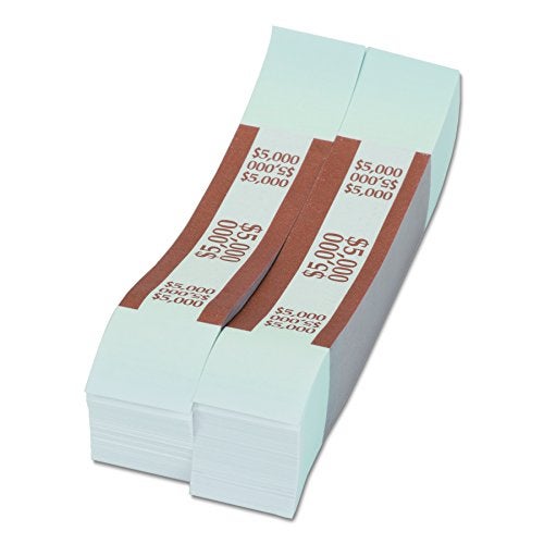 MMF Industries Currency Straps for Fifties, 5000 Dollar Capacity, 1.25 Inch Width, 1000 Straps per Box, Brown (216070I09) - Image 2