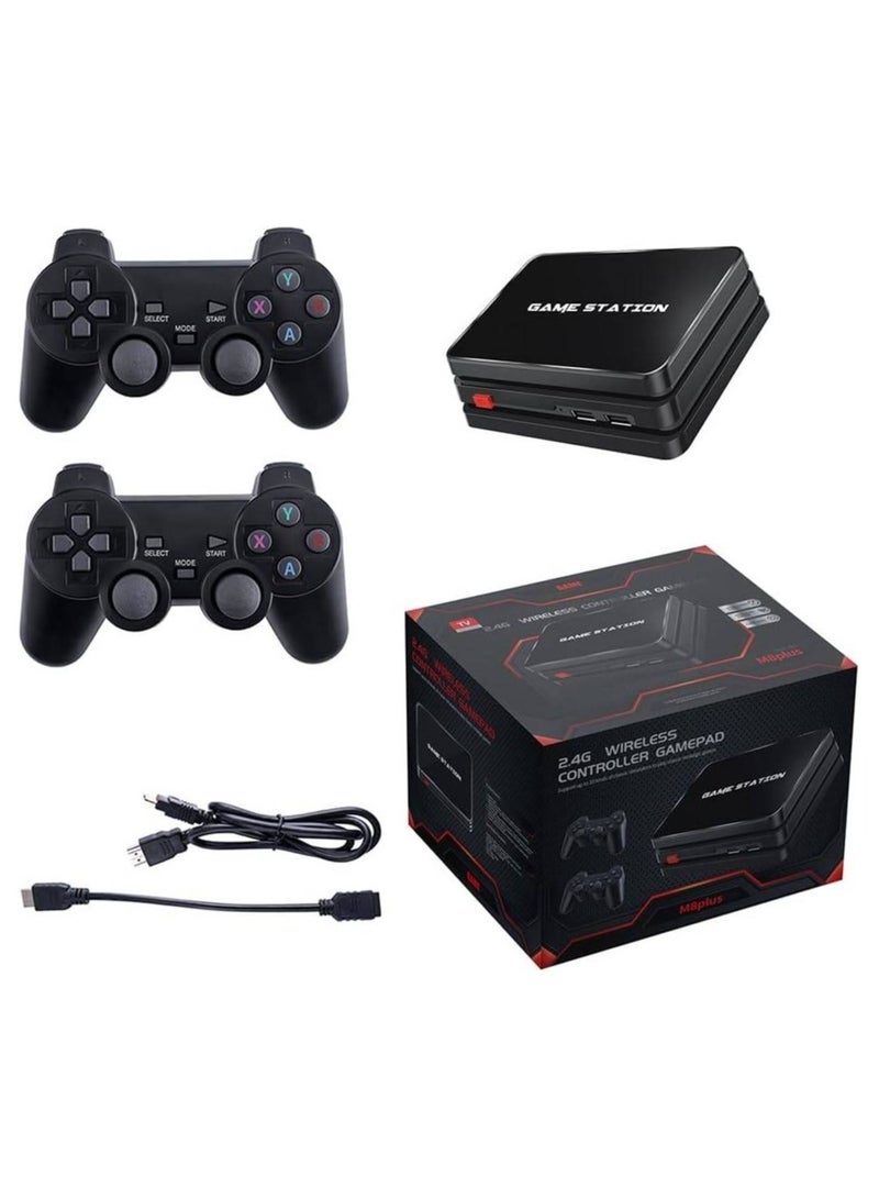 وحدة تحكم ألعاب الفيديو M8 رباعية النواة 4K HD مع 10000+ لعبة مدمجة، لعبة تلفزيونية ريترو مع وحدة تحكم للألعاب PS1/GBA/FC/MAME/GBA/FC/MAME - Image 1