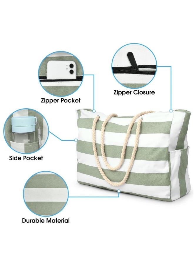 Generic Unisex Beach Tote Bag, Waterproof Beach Bag Duffel Bag Handbag for Men and Women with Zipper, Large Capacity Beach Bag Pool Bag Yoga Bag Sports Bag for College Students and Youth  - Image 3