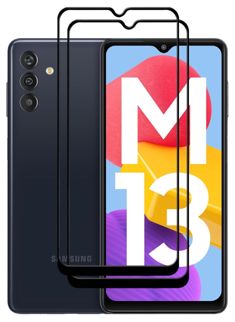 ACLIX 2 Pieces Antistatic ESD Dustproof Premium Quality High Definition Tempered Glass Screen Protector Designed For Samsung Galaxy M13 - Image 1