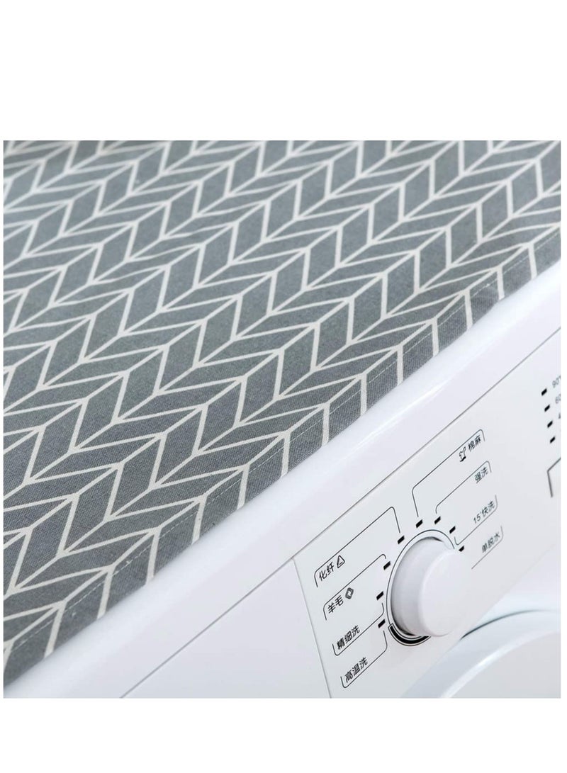 Washing Machine Dustproof Cover, 55cm × 130cm Anti-Stain Waterproof Washer and Dryer Protection Covers for The Top, Anti-Slip Refrigerator Fridge Dust Cover with Storage Bag (1pcs)  - Image 5