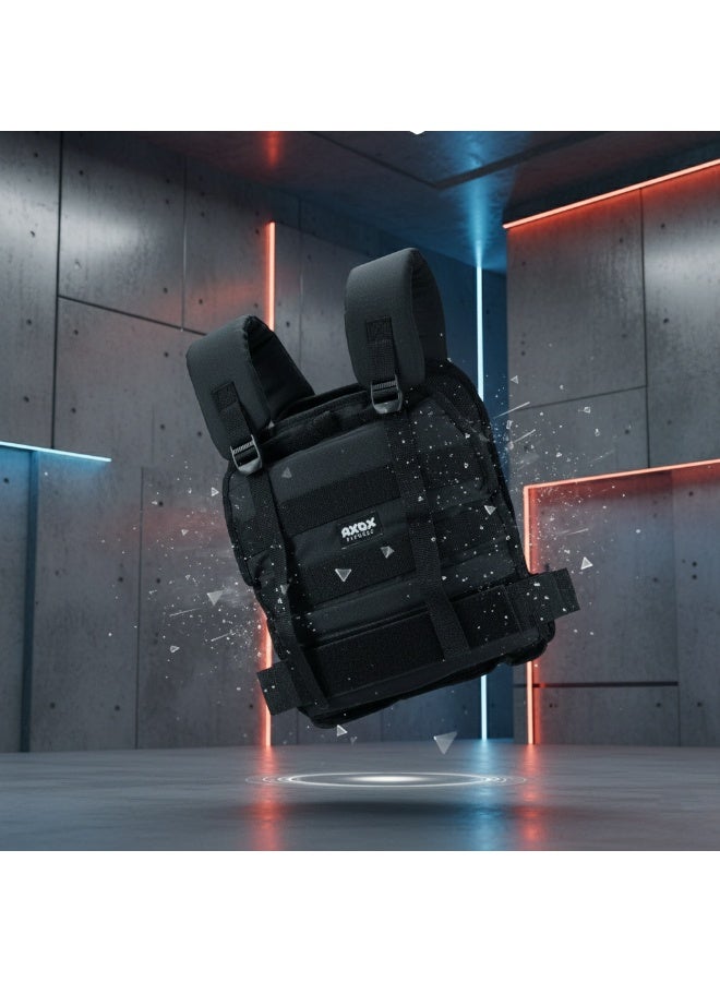 أكسوكس سترة الوزن القابلة للتعديل من Axox Fitness 10 كغ – سترة تدريب للقدرة على التحمل والقوة للجنسين لتمارين HIIT، والكارديو، وتمارين وزن الجسم - Image 3