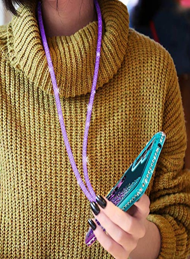 Silverback for Samsung Galaxy S21 Case, Moving Liquid Holographic Sparkle Glitter Case with Kickstand, Girls Women Bling Diamond Ring Protective Case for Galaxy S21 5G -Purple - Image 5