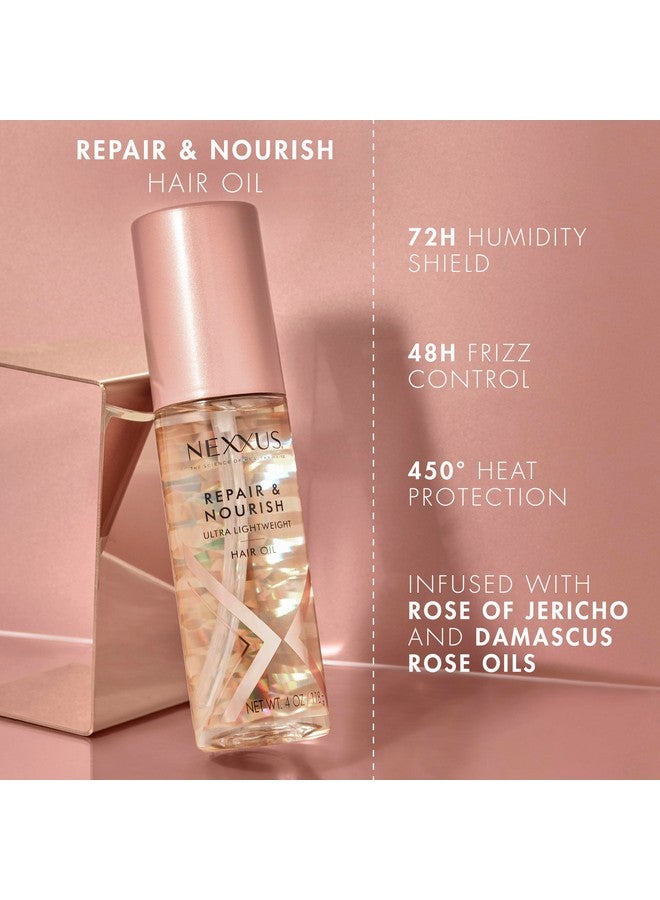 نيكزس زيت الشعر الخفيف للغاية من نيكسوس لإصلاح وتغذية الشعر لتغذية مكثفة مع تقنية StyleProtect وزيت وردة أريحا 3.3 أونصة - Image 2