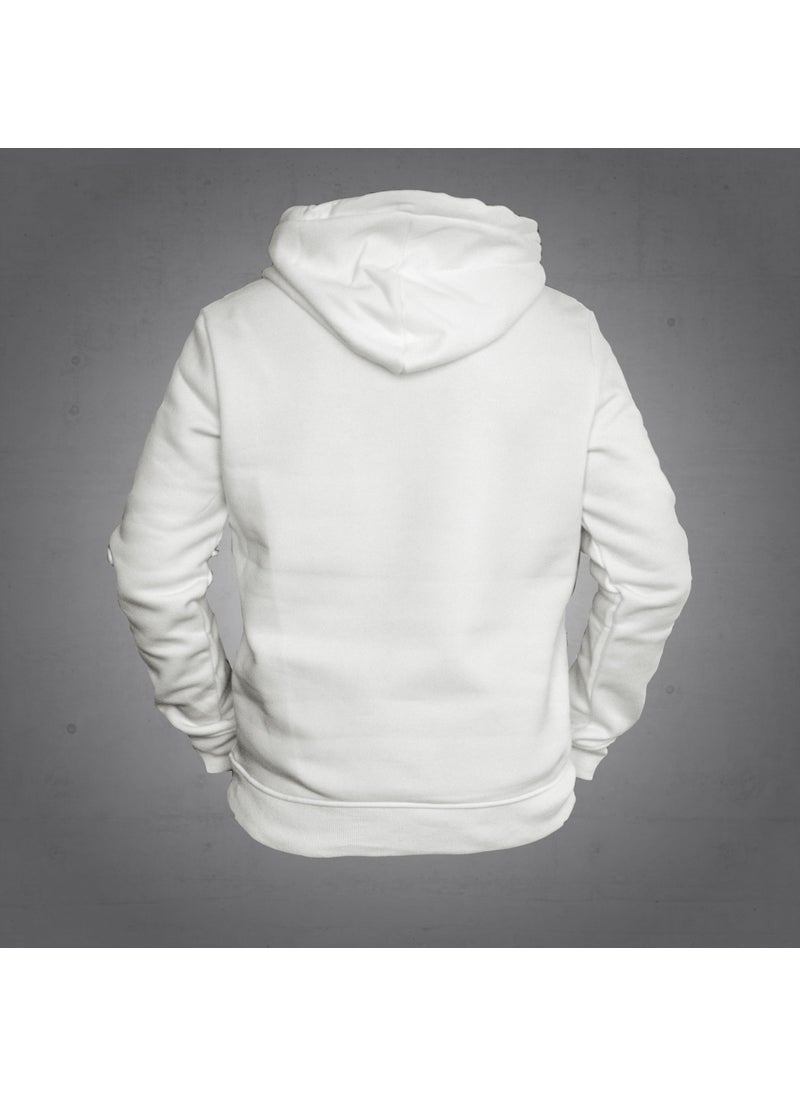 Herşey Nota - Note Bird White Hooded Sweatshirt Hoddie - Image 1