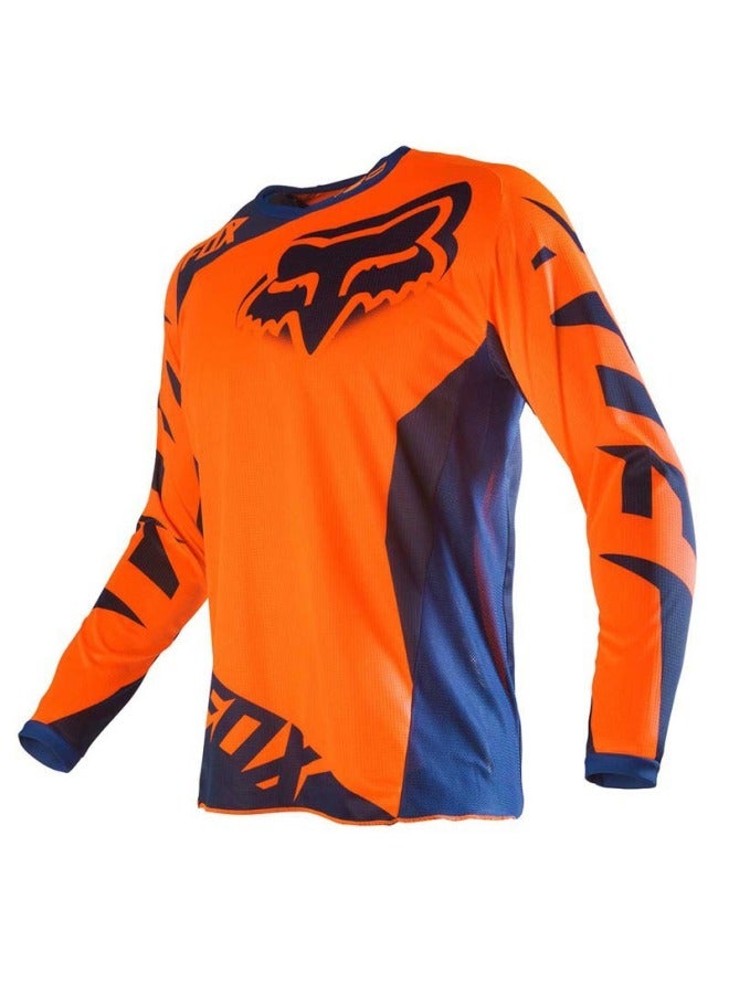 New Fox Downhill Suit Motorcycle Off-road Cycling Suit Summer Long-sleeved Sun Protection Quick-drying T-shirt Can Be Designed With Drawings