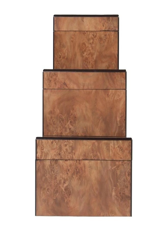 Alice Lane مجموعة أليس لين المنزلية من الخشب المعرق - تصميم جريء - تصميم داخلي أسود أنيق - إكسسوارات فاخرة قابلة للتخزين - غرفة معيشة، مطبخ، غرفة ملابس، طاولة كوكتيل (صغيرة) - Image 5