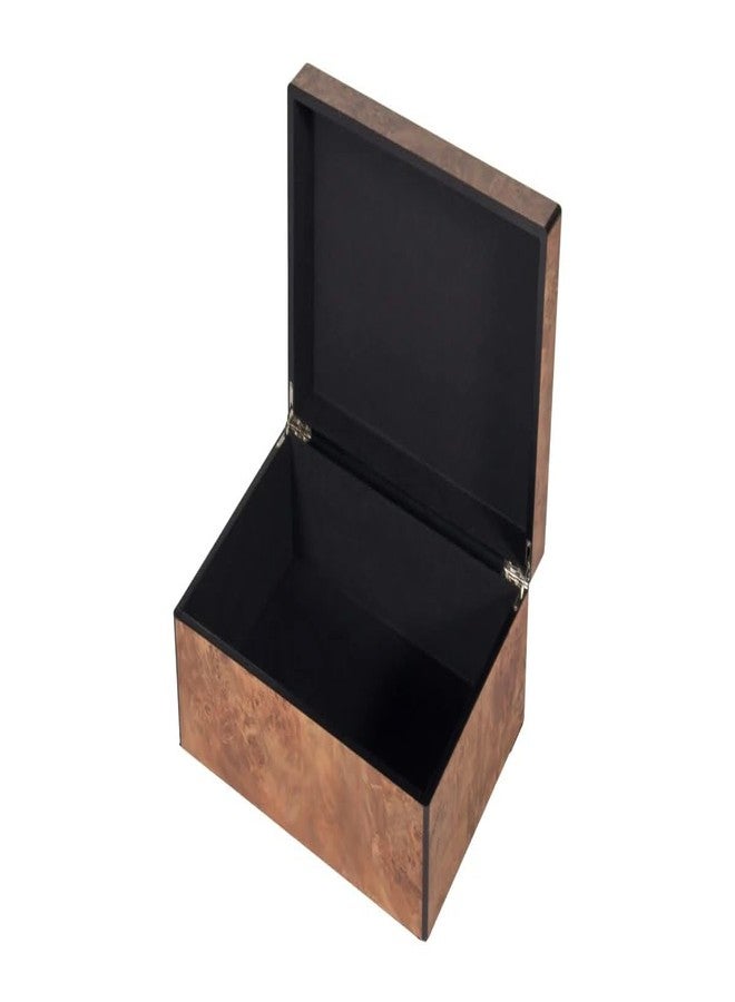 Alice Lane مجموعة أليس لين المنزلية من الخشب المعرق - تصميم جريء - تصميم داخلي أسود أنيق - إكسسوارات فاخرة قابلة للتخزين - غرفة معيشة، مطبخ، غرفة ملابس، طاولة كوكتيل (صغيرة) - Image 2