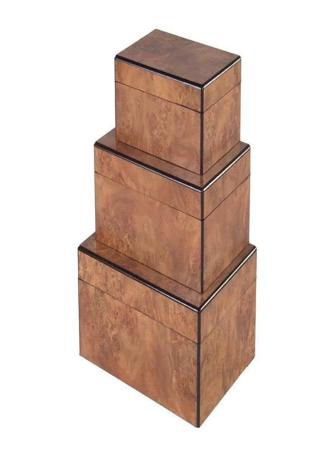 Alice Lane مجموعة أليس لين المنزلية من الخشب المعرق - تصميم جريء - تصميم داخلي أسود أنيق - إكسسوارات فاخرة قابلة للتخزين - غرفة معيشة، مطبخ، غرفة ملابس، طاولة كوكتيل (صغيرة) - Image 3