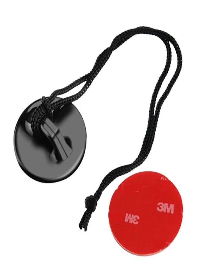 Action Pro Adhesive Mount -1 x Round & 1 x Flat Mount Round Sticky Pads with Insurance Tethers Straps Compatible with GoPro Hero -13/12/11/10/9/8/7/6/5/4/3+/3/2/1/Insta 360/Yi/4K/Eken Action Cameras - Image 1