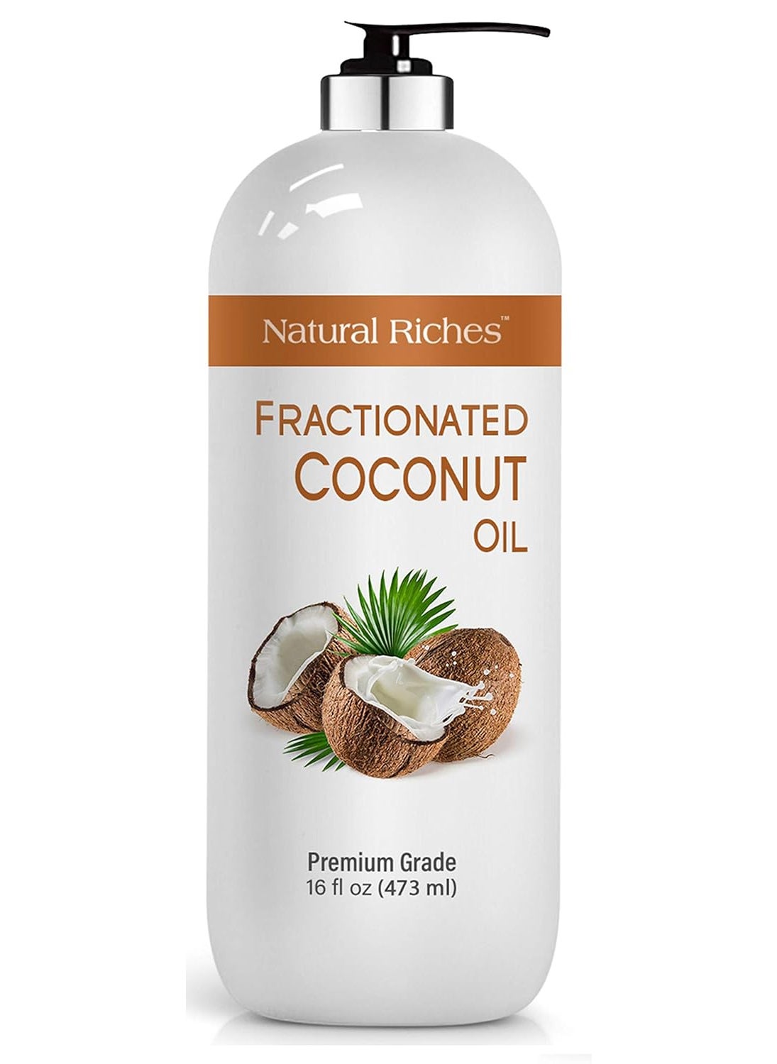 Natural Riches Natural Riches Fractionated Coconut Oil for moisturizing skin. Skin Softener and conditioner Lube Light Nourishing Oil Healthy Skin lip gloss & Hair care - 16 fl oz. 
