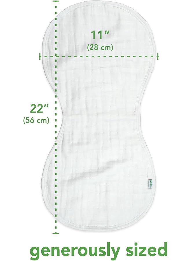 green sprouts Muslin Burp Cloths Pack Of 3 Blue Owl - Image 5