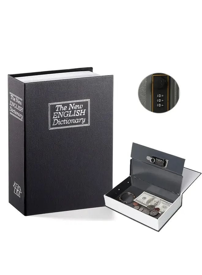 Black Combination Lock Safe Box Disguised as Dictionary for Cash Jewelry Valuables - Image 2