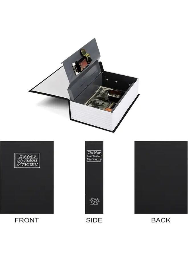 Black Combination Lock Safe Box Disguised as Dictionary for Cash Jewelry Valuables - Image 3