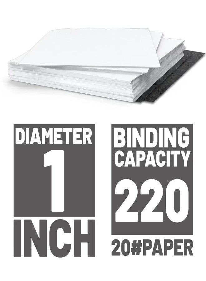 TOTiyea 50 Pack Double Loop Wire Binding Spines,1 Inch Diameter,2:1 Pitch,21-Loop, Black, 220 Sheets Capacity, Letter Size - Image 2