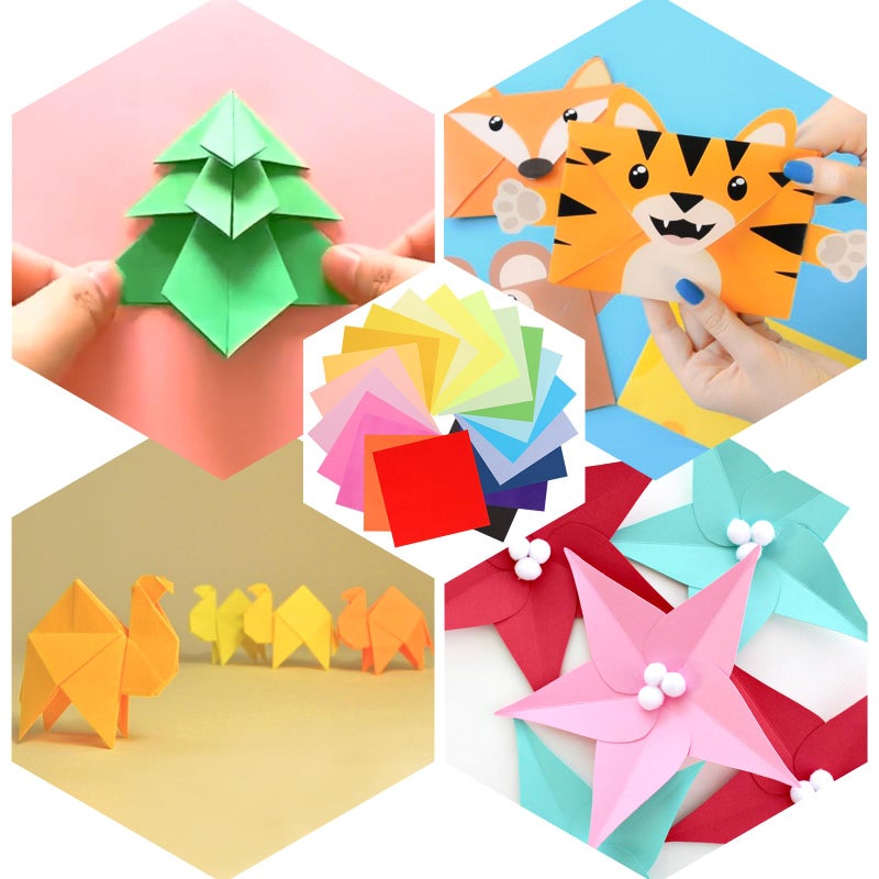 Umikk 1500 Sheets Origami Paper 6x6 Inch Square, 20 Vivid Colors Origami Kit for Kids Ages 8-12, Double Sided Same Color Origami Papers Bulk for School, Arts and Crafts Projects - Image 5