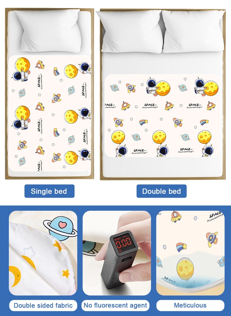 URbazaar Potty Training Pee Pads for Kids, Toddlers - 100% Waterproof, Non Slip Bed Wetting Pad for Full Size Beds - Washable, Reusable Mattress & Sheet Protector  - Image 4