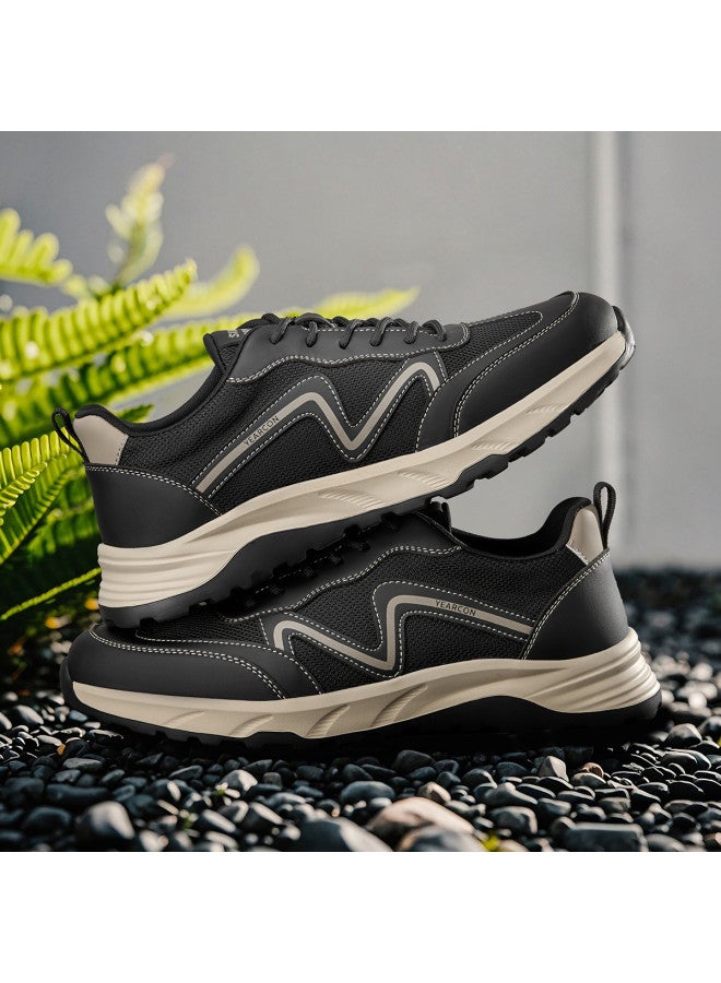 YEARCON أحذية الأب الرجالية القابلة للتهوية من الشبك لزيادة الارتفاع - خريف، أحذية رياضية عصرية متعددة الاستخدامات - Image 5